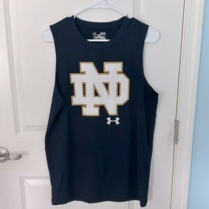 Under armor Notre Dame muscle tank, heat gear size medium men’s. ND logo